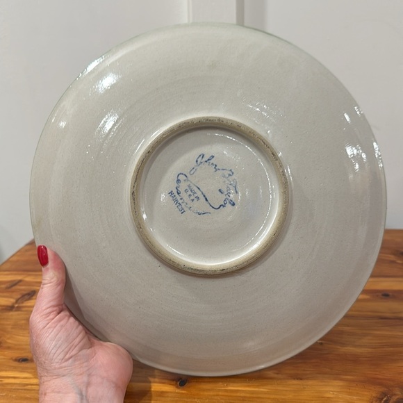 Louisville Pottery Stoneware John B. Taylor "Harvest" Chip & Dip Platter - Picture 3 of 6